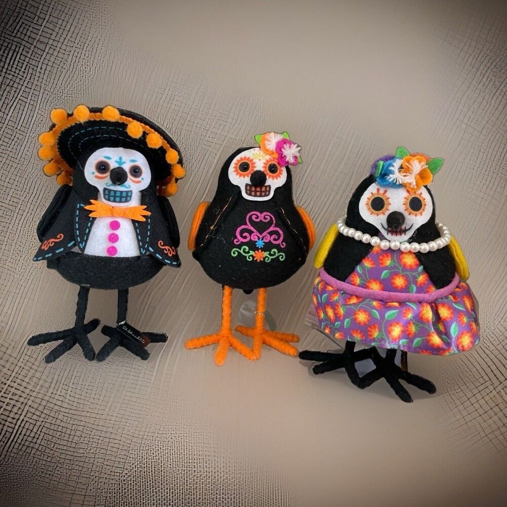 Day Of The Dead Felt Target Birds 2019 2020 Recuerdo Caballero Alma Halloween